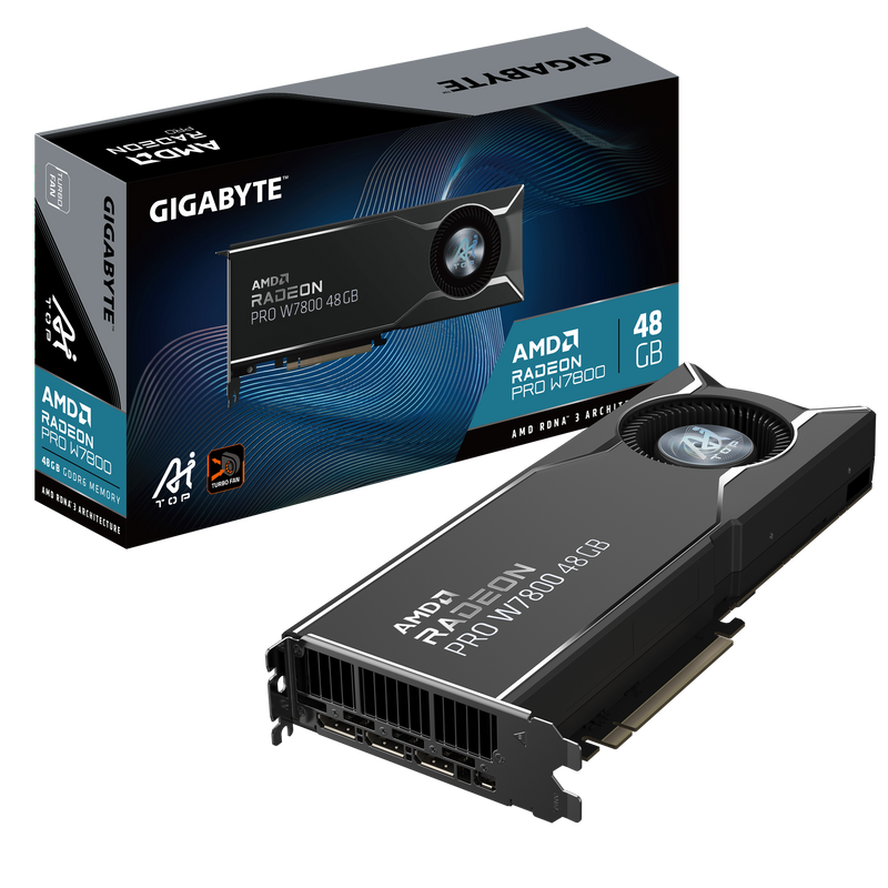 Gigabyte Radeon PRO W7800 AI TOP 48GB Graphics Card