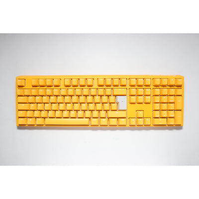 Ducky One 3 Yellow USB Mechanical RGB Gaming Keyboard UK Layout Cherry Silver
