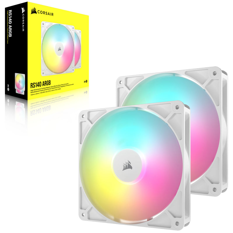 CORSAIR RS140 ARGB 140mm PWM White Dual Fan Pack