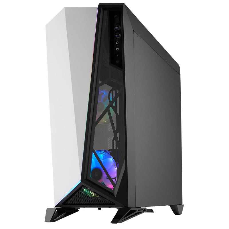 B Grade Corsair Carbide SPEC-OMEGA RGB Mid-Tower Case - White (CC-9011141-WW)