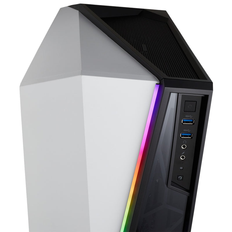 B Grade Corsair Carbide SPEC-OMEGA RGB Mid-Tower Case - White (CC-9011141-WW)