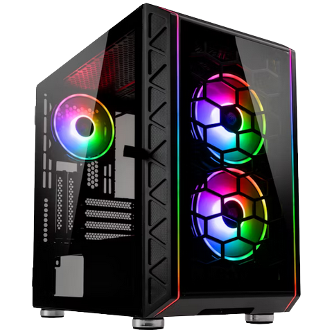 B Grade Kolink Citadel Glass SE ARGB Micro-ATX Gaming Case - Black