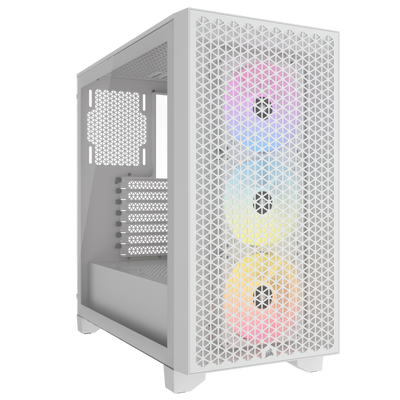 Corsair 3000D RGB Tempered Glass Mid-Tower - White