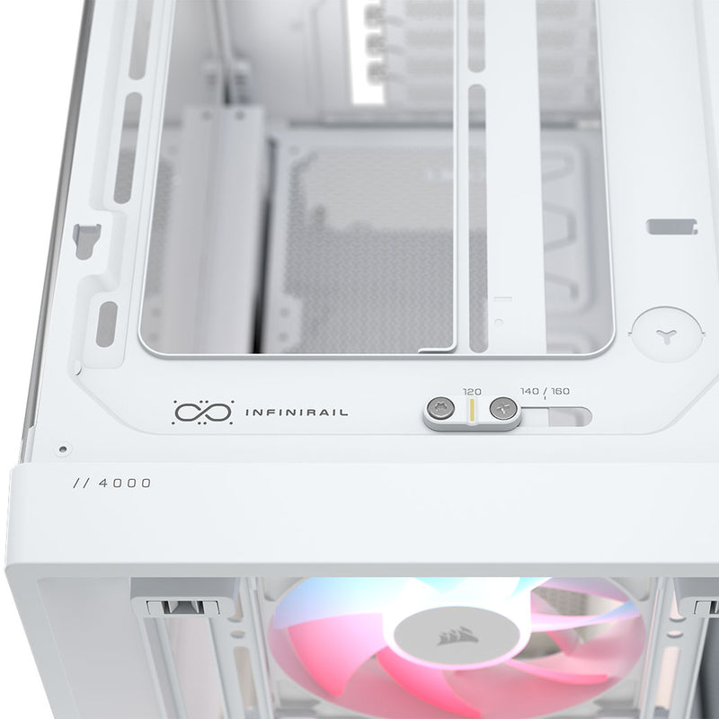 Corsair FRAME 4000D LCD RS ARGB Premium Mid-Tower PC Case - White
