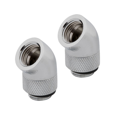 Corsair Hydro X Series 45° Rotary Adapter Dual Pack - Chrome (CX-9055001-WW)