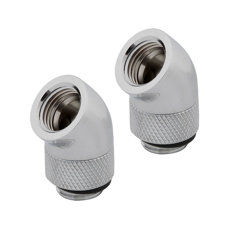 Corsair Hydro X Series 45° Rotary Adapter Dual Pack - Chrome (CX-9055001-WW)