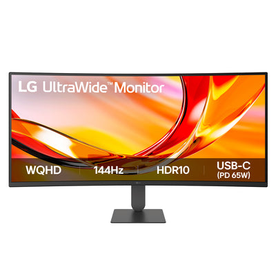 B Grade LG UltraWide 34U640B-B 34" WQHD VA 144Hz FreeSync Curved Ultrawide Productivity Monitor
