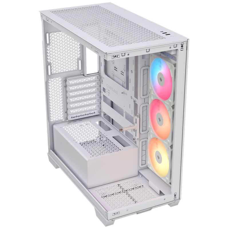 CORSAIR 3500X RS-R ARGB Tempered Glass Mid-Tower PC Case, White