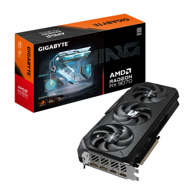 Gigabyte Radeon RX 9070 Gaming OC 16GB GDDR6 PCI-Express Graphics Card