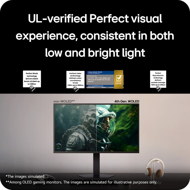 LG 27GX790B-B UltraGear 27” OLED QHD/FHD Dual Mode 540Hz/720Hz FreeSync/G-SYNC Widescreen Gaming Monitor