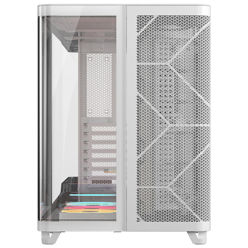 Corsair AIR 5400 LX-R RGB iCUE LINK Triple Chamber Mid-Tower PC Case - White