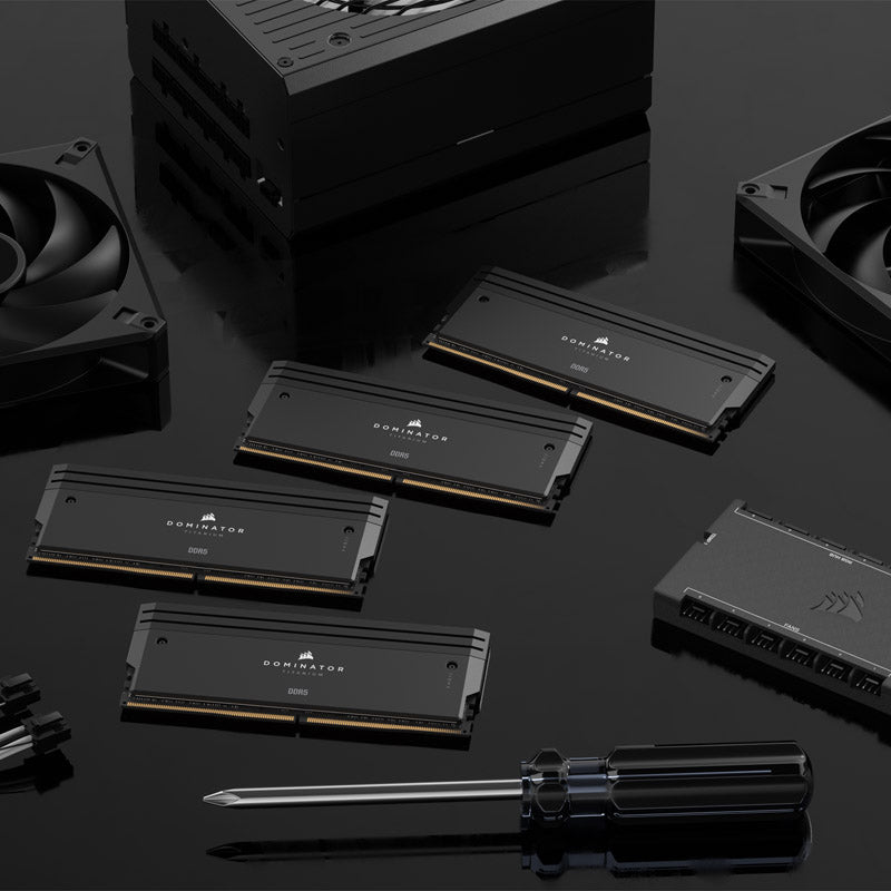 Corsair Dominator Titanium RGB XMP 64GB (2X32GB) DDR5 C30 6000MHz Dual Channel Kit