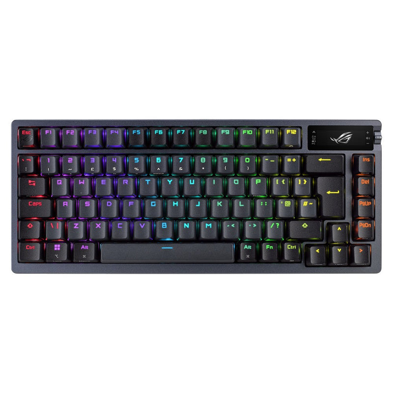ASUS ROG Azoth 75% Wireless DIY Custom Gaming Keyboard NX Red Switches Keyboard Stabilizers PBT Keycaps RGB - UK Layout