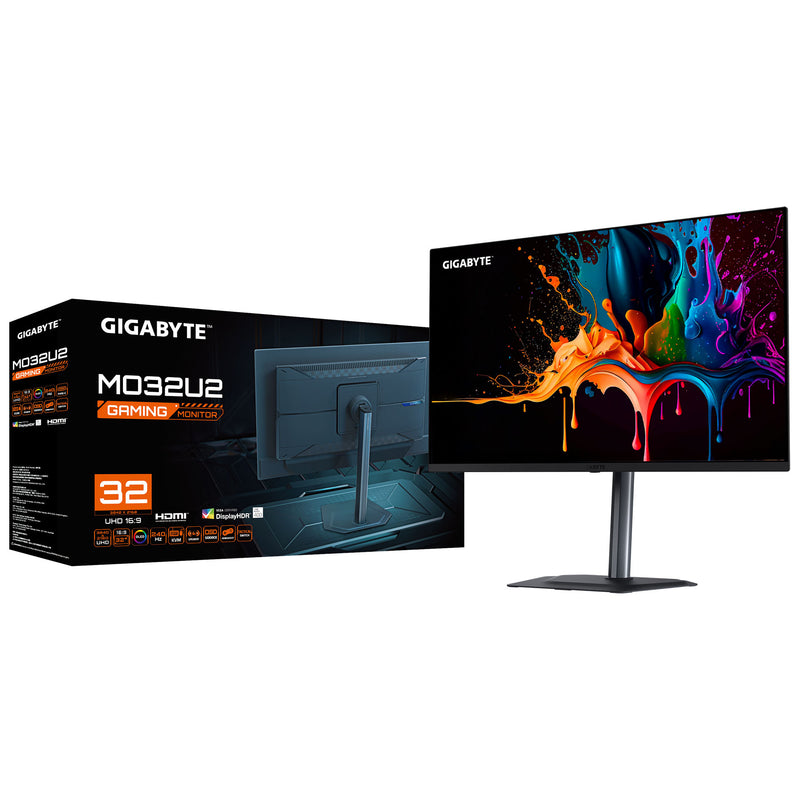 GIGABYTE MO32U2 32” 4K UHD OLED 240Hz 0.03ms KVM FreeSync Premium Pro Widescreen Gaming Monitor