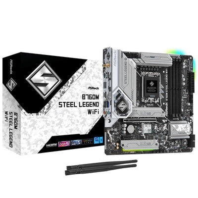 B Grade Asrock B760M Steel Legend WIFI (LGA 1700) DDR5 Micro-ATX Motherboard