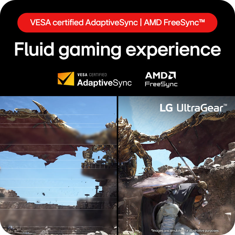 LG 27" 27GS60QC-B 2560x1440 VA 180Hz 1ms A-Sync HDR10 Curved Widescreen Gaming Monitor