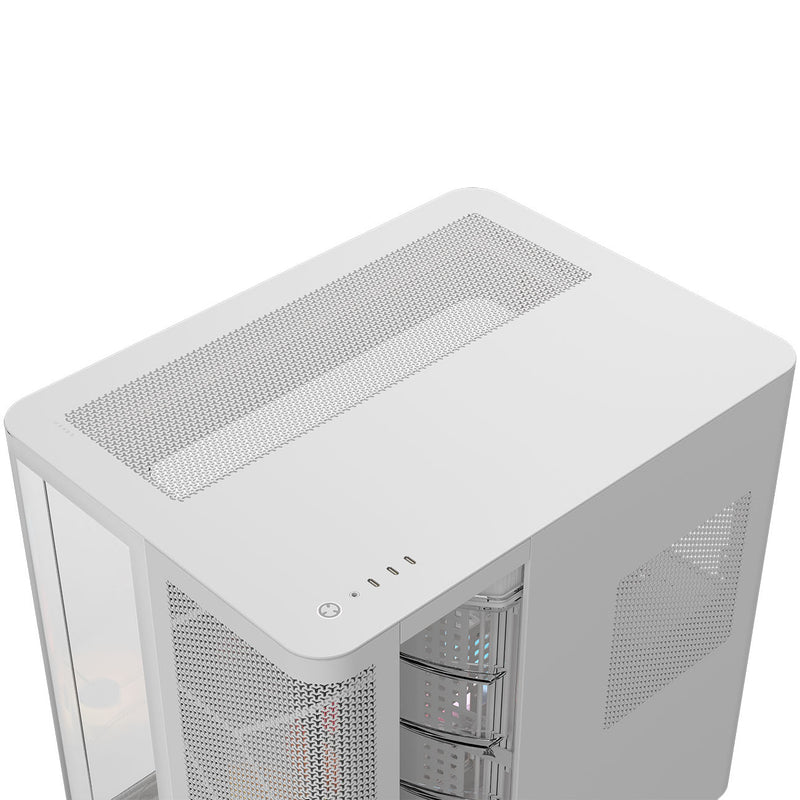 Corsair AIR 5400 RS-R ARGB Triple Chamber Mid-Tower PC Case - White
