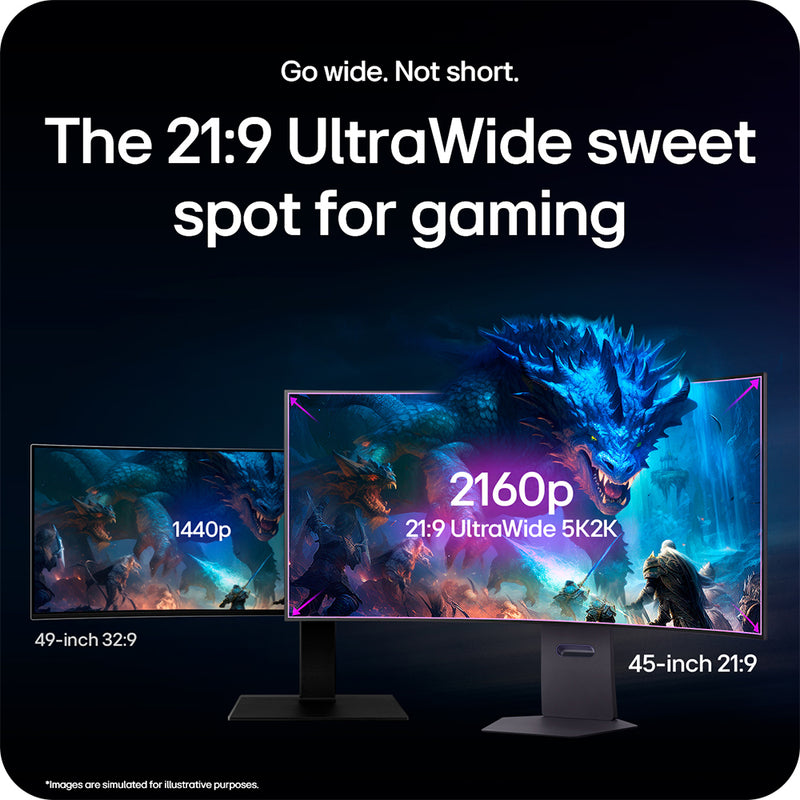 LG UltraGear GX9 5K2K 45GX950A-B 45" WOLED 5120x2160 165Hz 0.03ms FreeSync G-Sync Compatible USB-C HDMI 2.1 DP 2.1 800R Curved Ultrawide Gaming Monitor