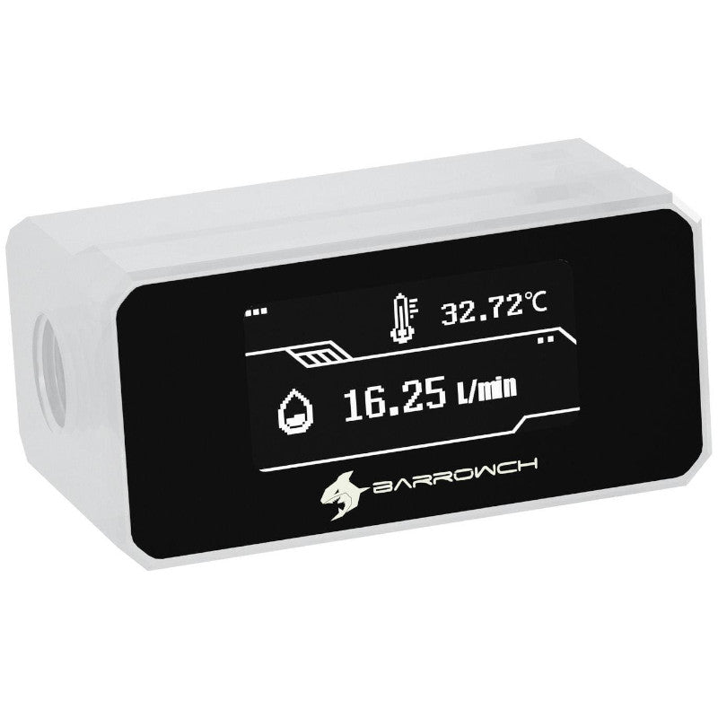 Barrow Digital OLED Display Flow and Temperature Sensor - White