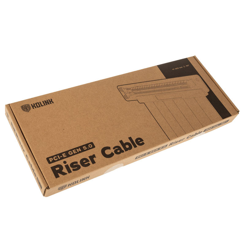 Kolink PCI-E Gen 5.0 Riser Cable 90 Degrees - 300mm Black