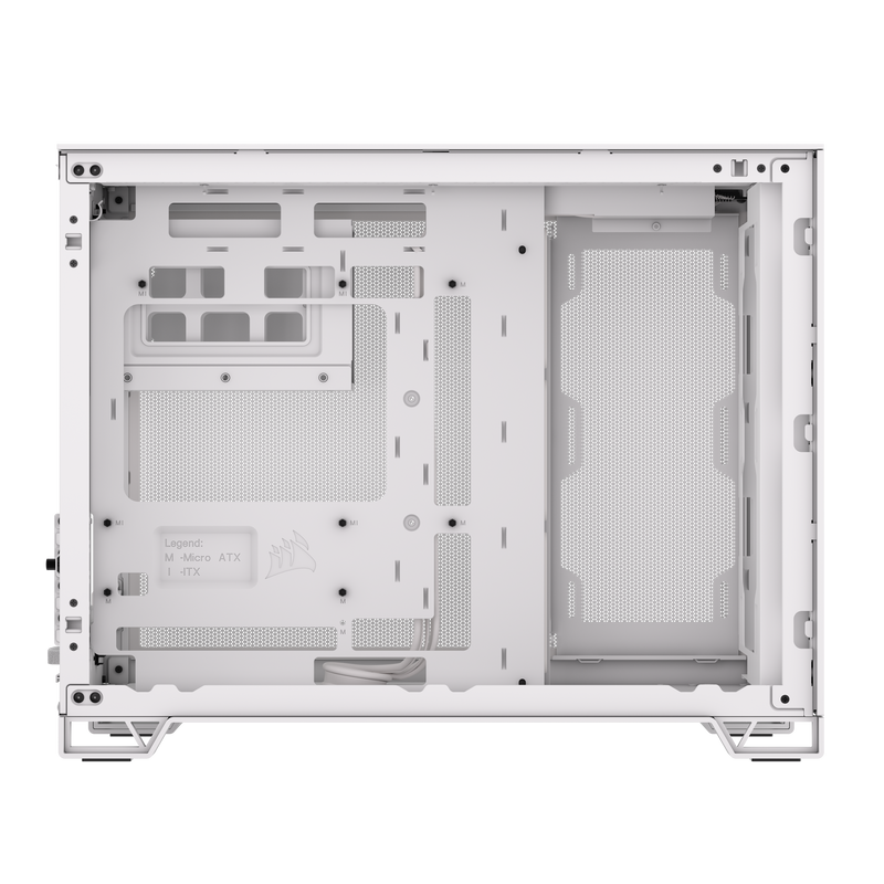Corsair 2500D AIRFLOW Micro ATX Dual Chamber PC Case – White CC-9011264-WW