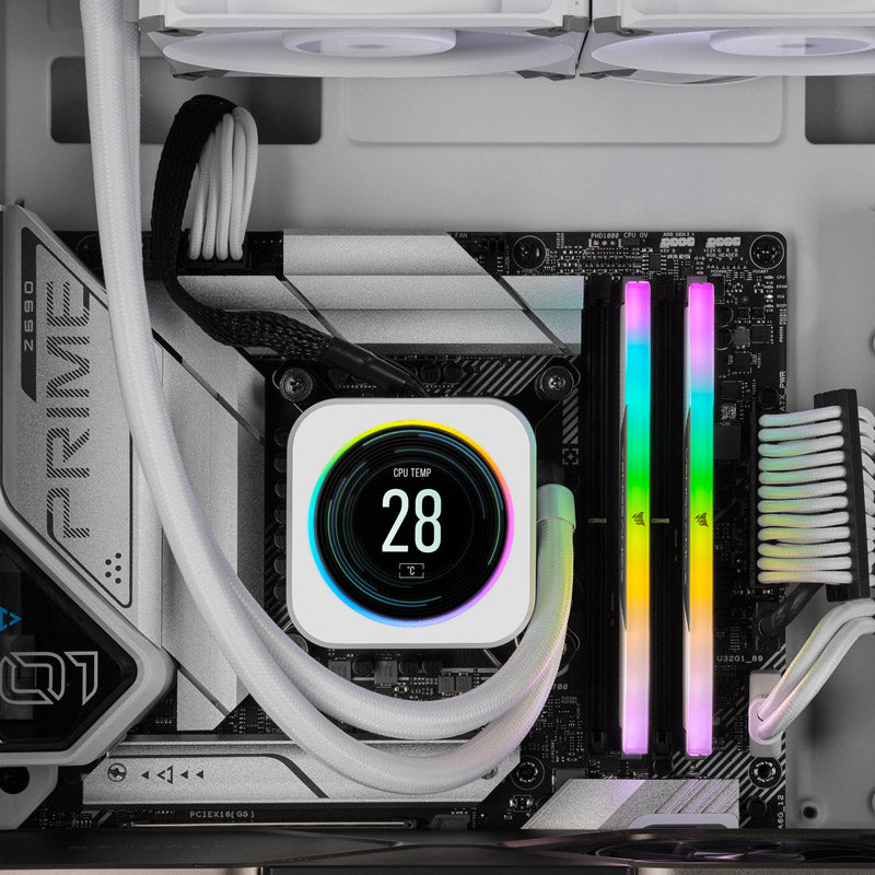 Corsair Vengeance RGB 32GB (2X16GB) DDR5 PC5-41600C40 5200MHz Dual Channel-White