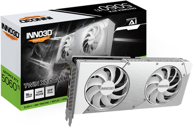 Inno3D GeForce RTX 5060 Ti Twin X2 OC White 16GB GDDR7 PCI-Express Graphics Card