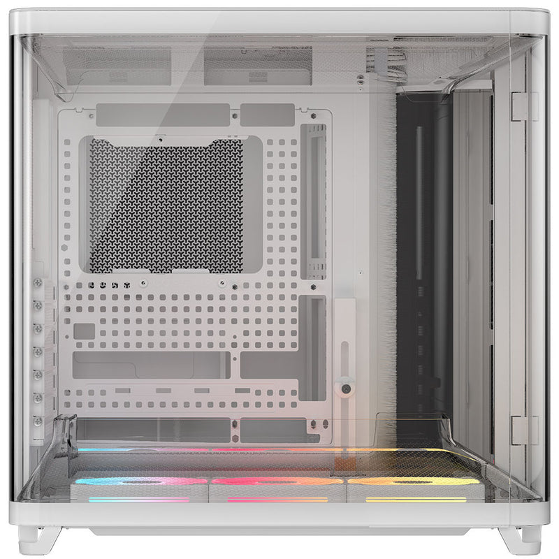 Corsair AIR 5400 LX-R RGB iCUE LINK Triple Chamber Mid-Tower PC Case - White