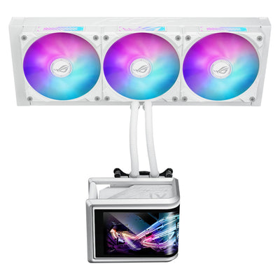 ASUS ROG Ryuo IV SLC 360 ARGB White All In One CPU Cooler with AMOLED Display - 360mm