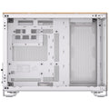Corsair 2500X Micro ATX Dual Chamber PC Case, White/Bamboo (CC-9011288-WW)