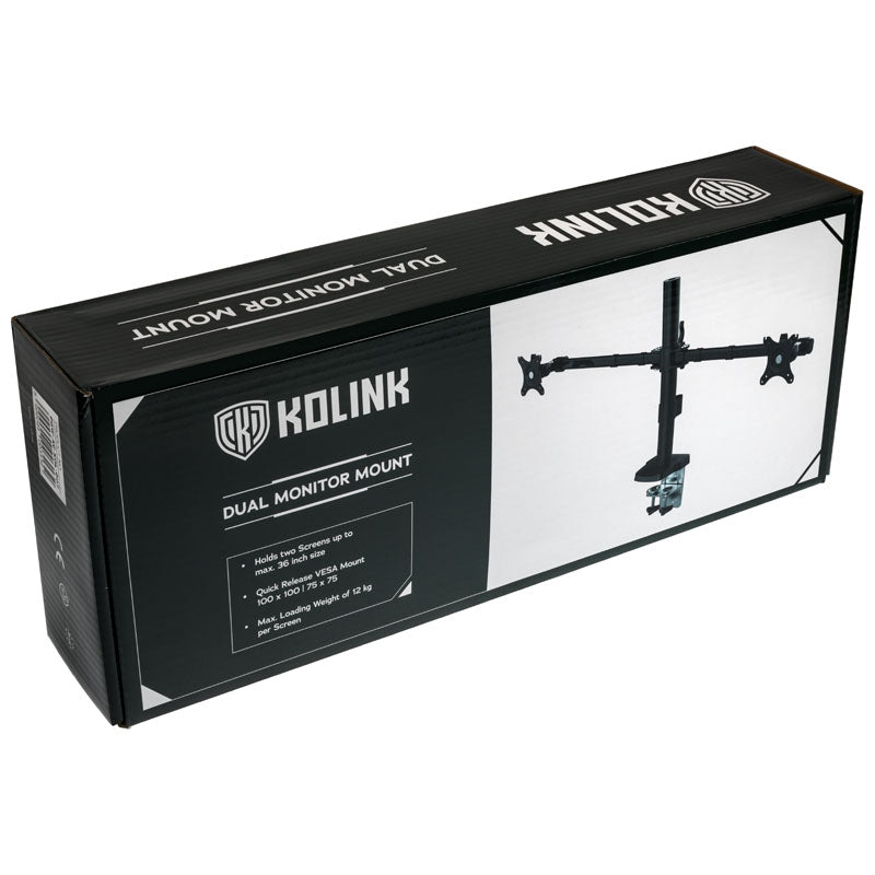 Kolink Chimera Dual Monitor Desk Mount Monitor Stand - Desk Clamp (PGW-AC-KOL-007)