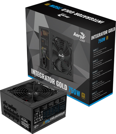Aerocool Integrator Gold 750W 80 Plus Gold Modular Power Supply