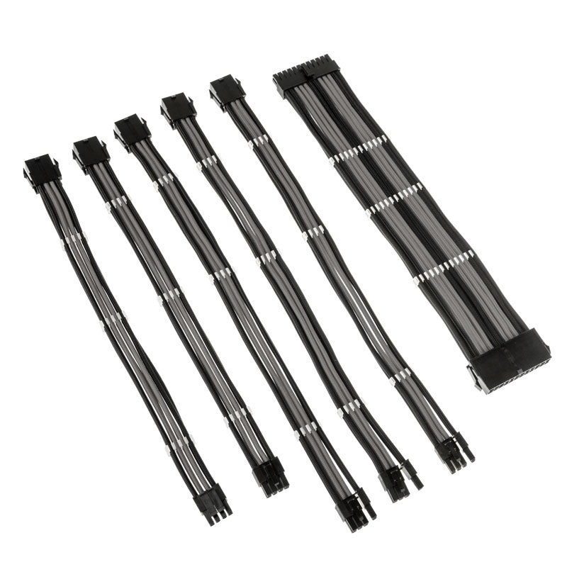 Kolink Core Adept Braided Cable Extension Kit - Jet Black/Stone Grey