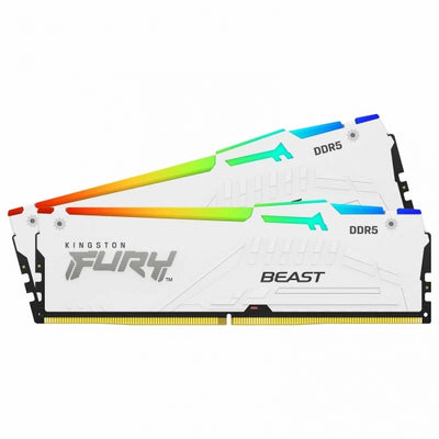 Kingston FURY Beast XMP RGB 32GB (2x16GB) DDR5 C40 5600MHz Dual Channel Kit - White