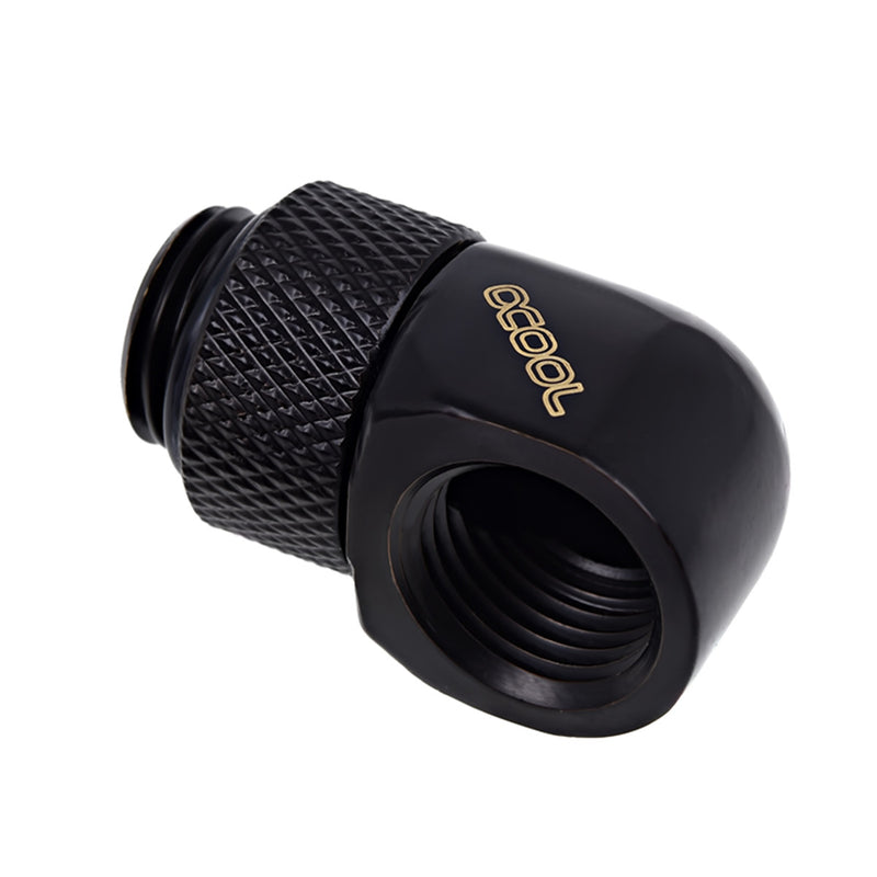 Alphacool 90 Degree Angled Rotary Fitting -  Deep Black