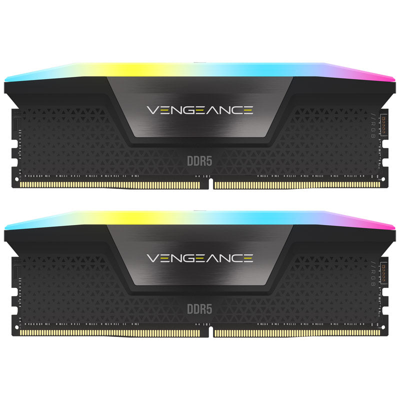 Corsair Vengeance XMP RGB 32GB (2X16GB) DDR5 PC5-51200C36 6400MHz Dual Channel Kit - Black