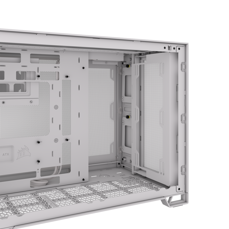 Corsair 2500D AIRFLOW Micro ATX Dual Chamber PC Case – White CC-9011264-WW