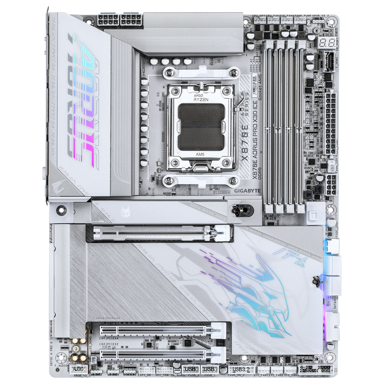 Gigabyte X870E AORUS PRO X3D ICE(Socket AM5) DDR5 ATX Motherboard