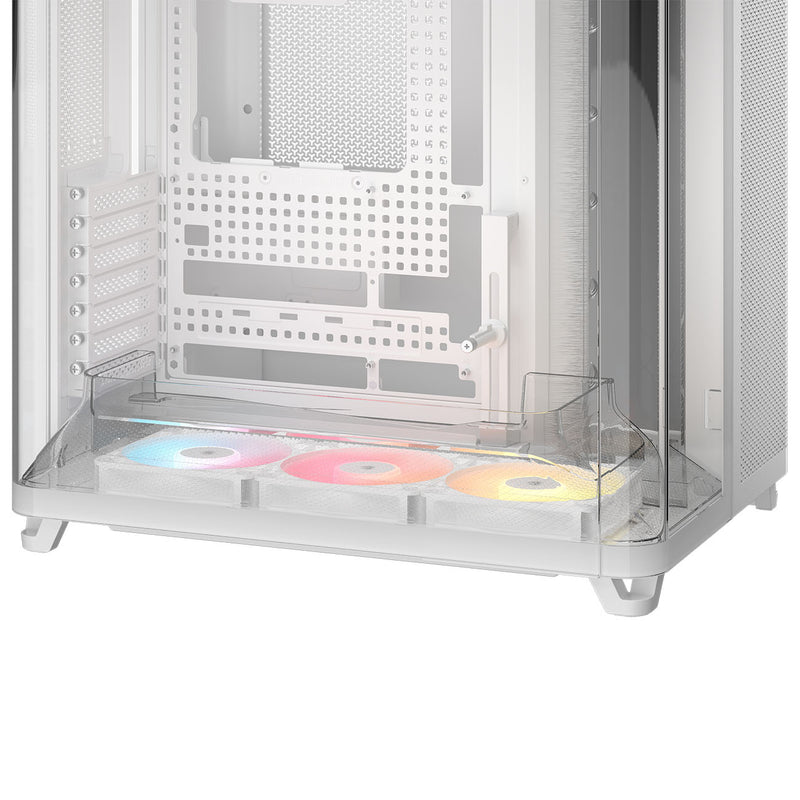 Corsair AIR 5400 RS-R ARGB Triple Chamber Mid-Tower PC Case - White