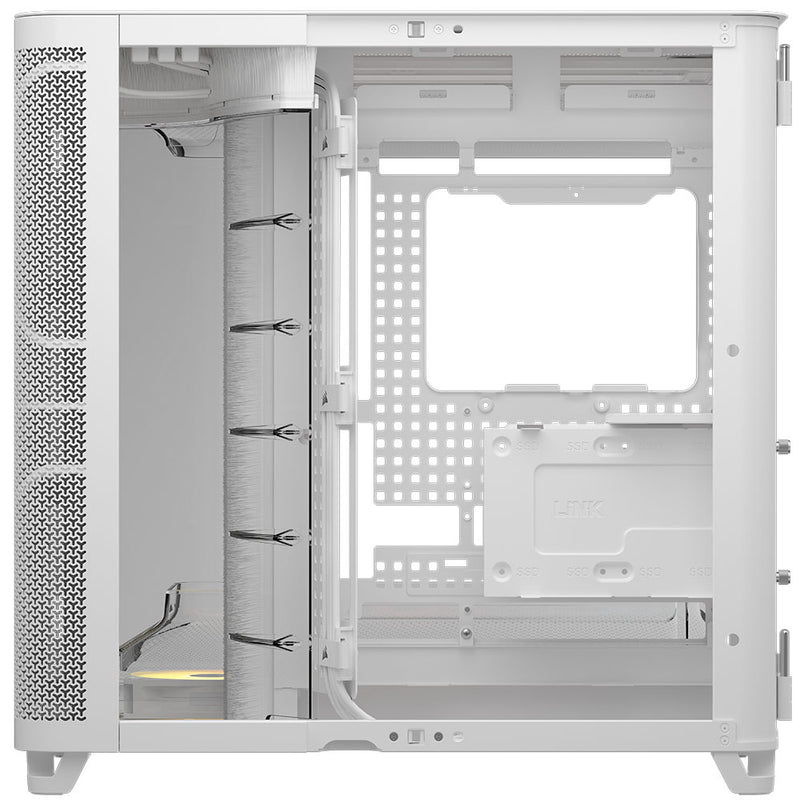 Corsair AIR 5400 RS-R ARGB Triple Chamber Mid-Tower PC Case - White