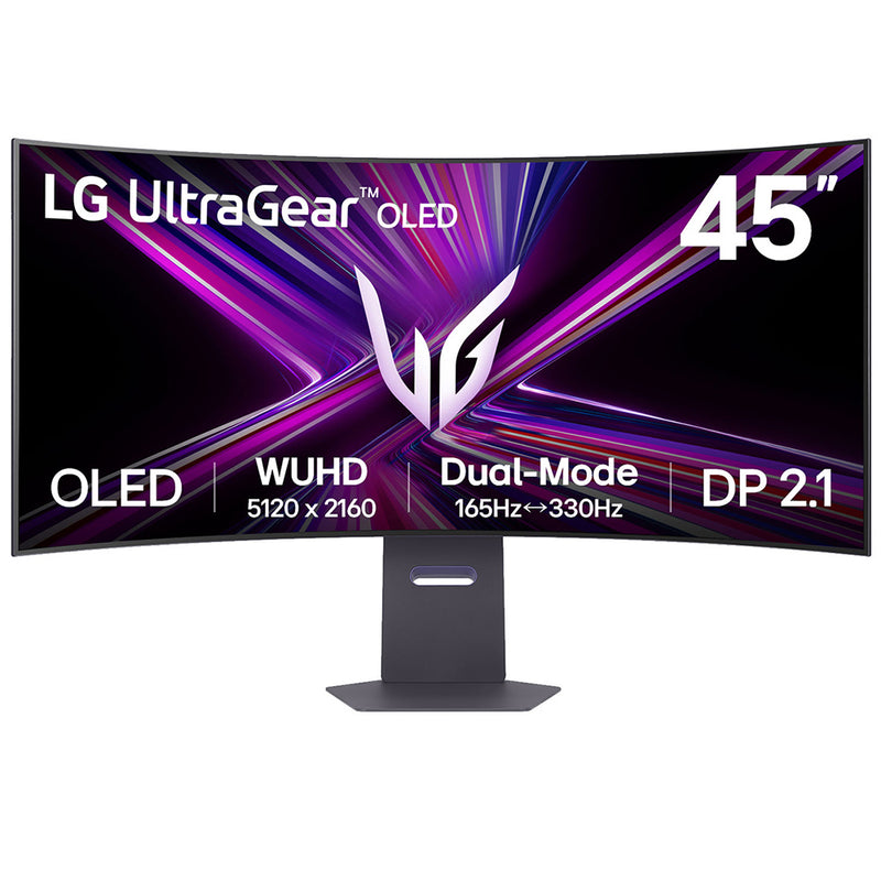 LG UltraGear GX9 5K2K 45GX950A-B 45" WOLED 5120x2160 165Hz 0.03ms FreeSync G-Sync Compatible USB-C HDMI 2.1 DP 2.1 800R Curved Ultrawide Gaming Monitor