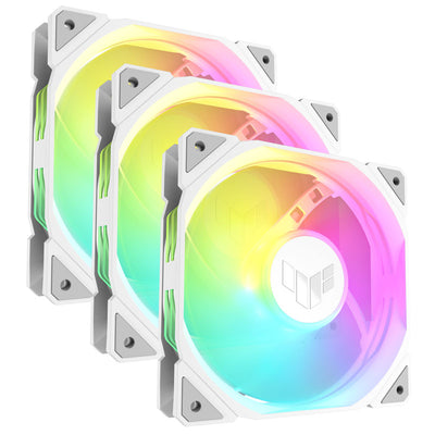 ASUS TUF Gaming TR120 Reverse ARGB White PWM Triple Fan Pack - 120mm