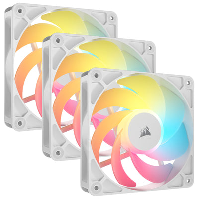 CORSAIR RS120-R ARGB 120mm Reverse Flow PWM White Triple Fan Pack