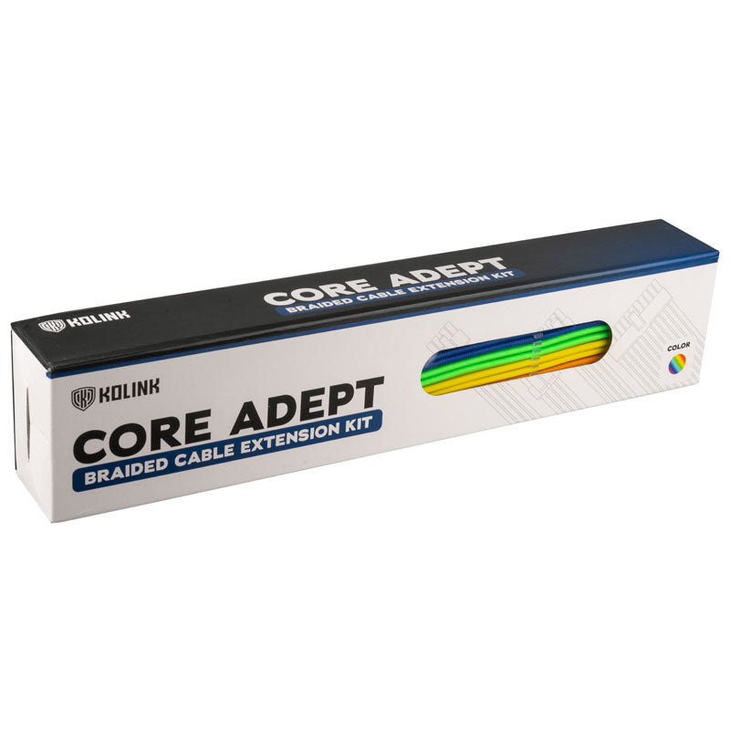 Kolink Core Adept Braided Cable Extension Kit - Rainbow