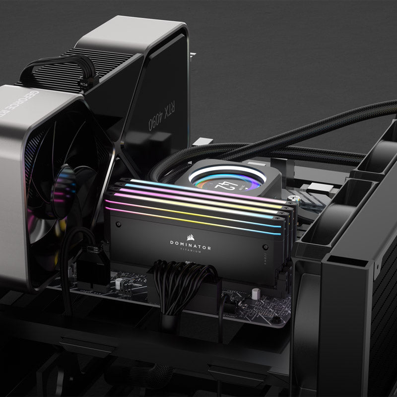 Corsair Dominator Titanium RGB XMP 64GB (2X32GB) DDR5 C30 6000MHz Dual Channel Kit