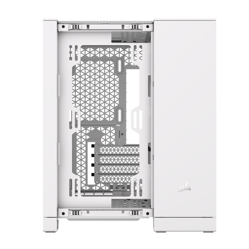 Corsair 2500D AIRFLOW Micro ATX Dual Chamber PC Case – White CC-9011264-WW
