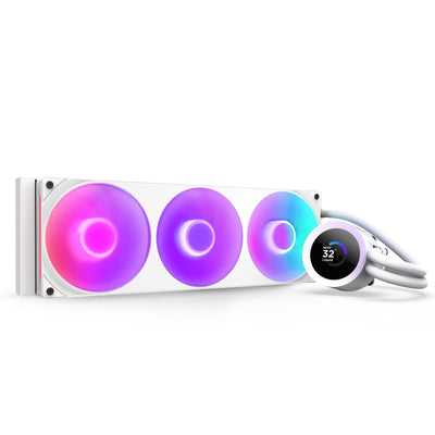 B Grade NZXT Kraken Plus 360 White RGB All In One CPU Cooler with LCD Screen - 360mm