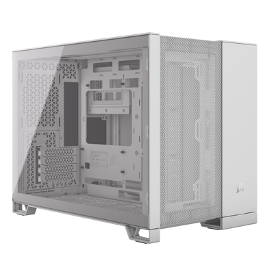 Corsair 2500D AIRFLOW Micro ATX Dual Chamber PC Case – White CC-9011264-WW