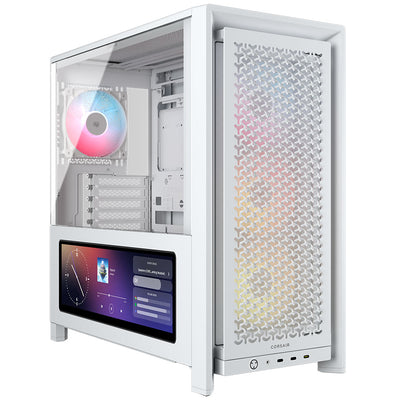 Corsair FRAME 4000D LCD RS ARGB Premium Mid-Tower PC Case - White