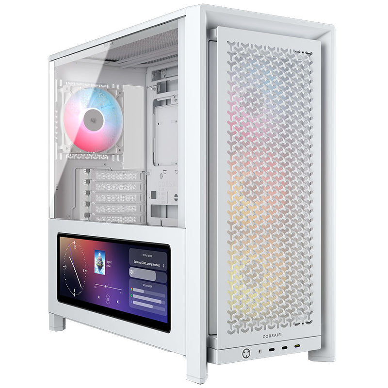 Corsair FRAME 4000D LCD RS ARGB Premium Mid-Tower PC Case - White